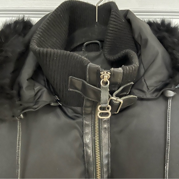 RUDSAK NYLON PARKA WITH LEATHER TRIM AND FUR TRIMMED HOODIE - Picture 3 of 17